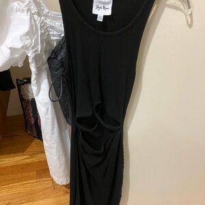 Sky to Moon Black Ribbed Top